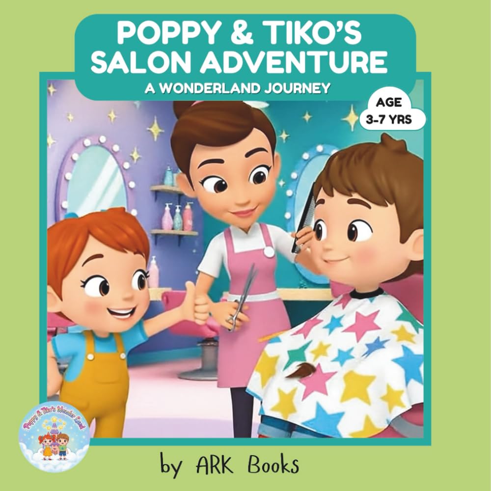 Poppy & Tiko's Salon Adventure: A Gentle Salon Story for Kids | Helps Reduce Haircut Fear & Build Confidence | Ages 3–7 | 8.5 x 8.5 inches, 32 pages | Picture Book