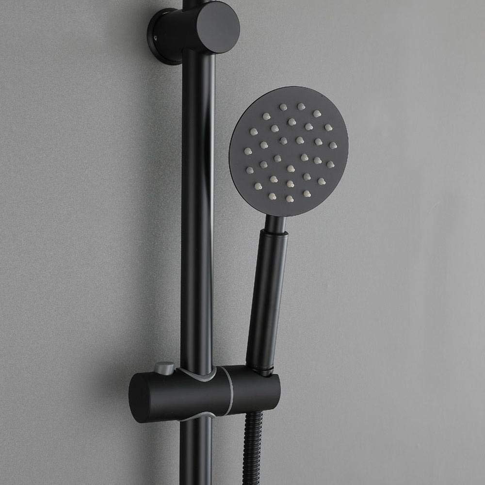 HomeLava Ensemble De Douche Pour Baignoire Avec Douchette En Acier Inoxydable Brossé Sans Robinet Mitigeur Monocommande De Bain Apparent Avec Flexible De Douche De 1,5 M Et Grande étagère
