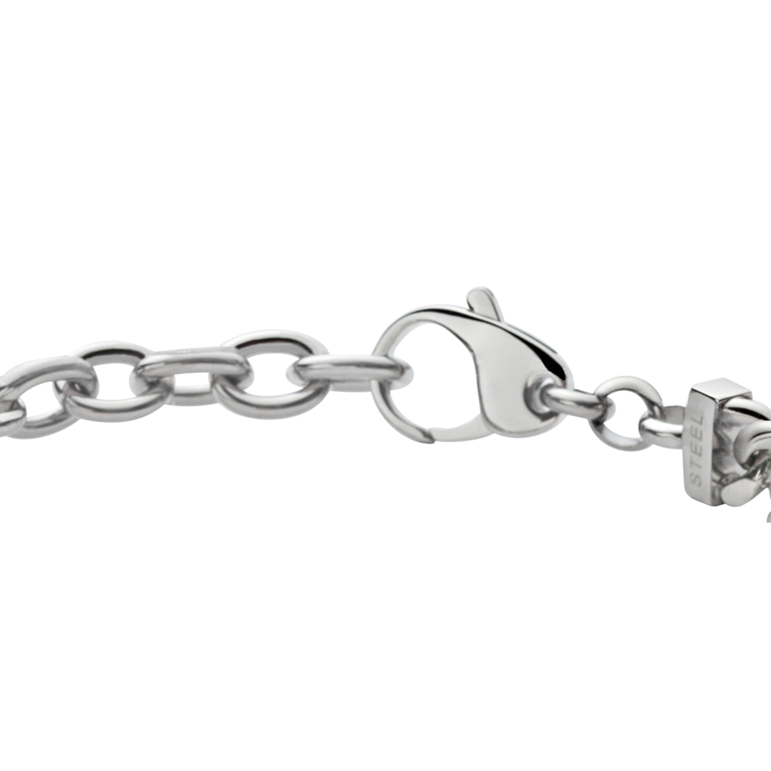Diesel Men's Silver tone Stainless steel with lobster clasp closure bracelet