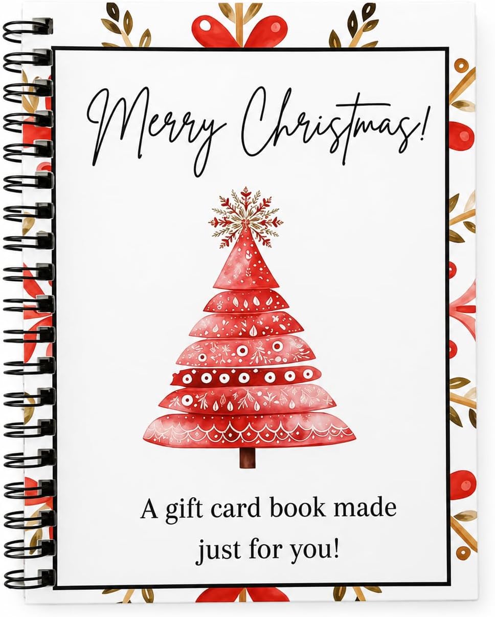 Christmas Gift Card Book Holiday Gift Card Holder for Family Friends Gifts