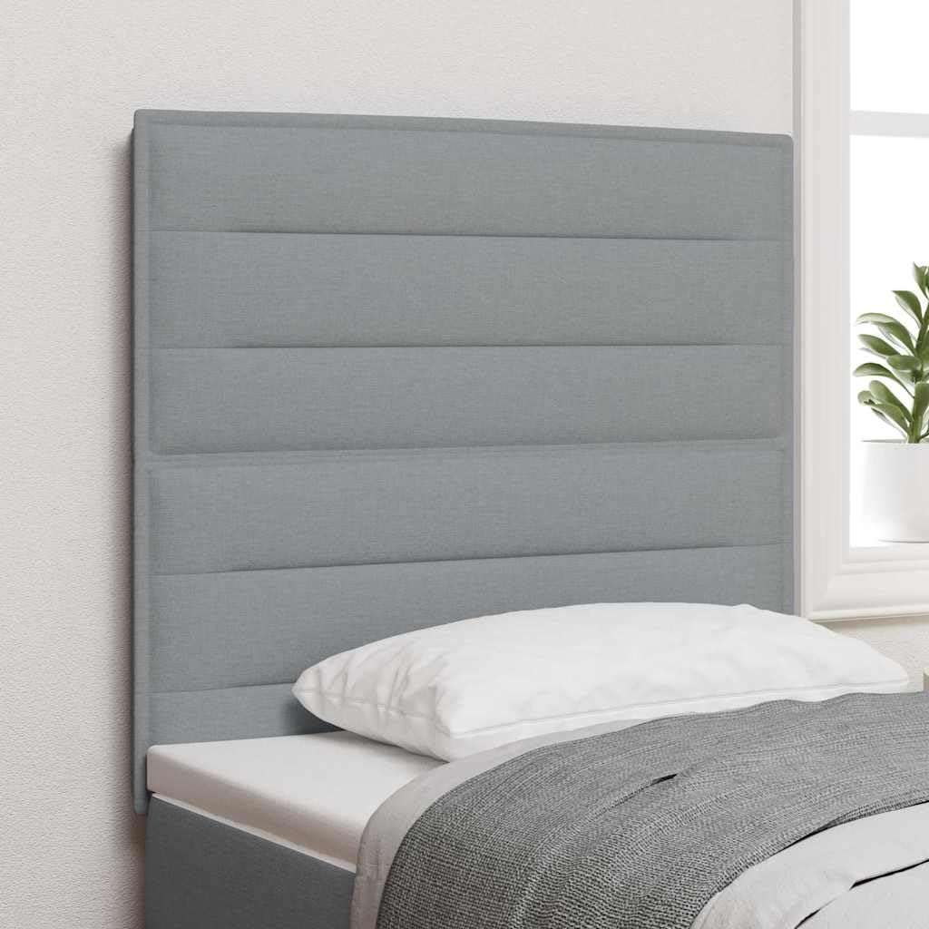 Tête de lit LED avec tête de lit Gris Clair 90 cm Polyester pour Décoration de Chambre à Coucher -A