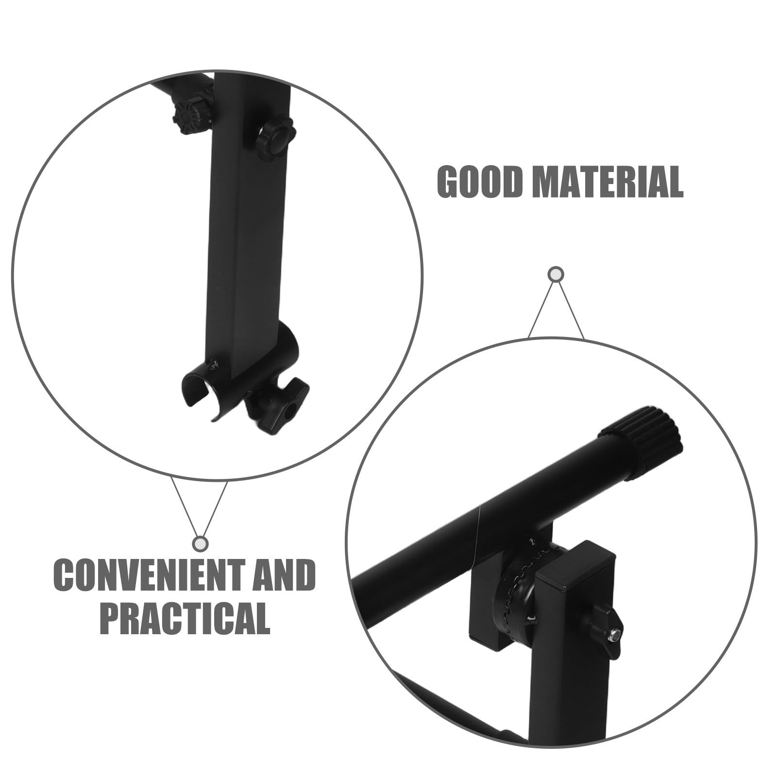 Kisangel Soporte de Teclado Doble Ajustable para Piano de Metal Estructura de Doble y Altura Ergonómica para Producción Musical y Aulas