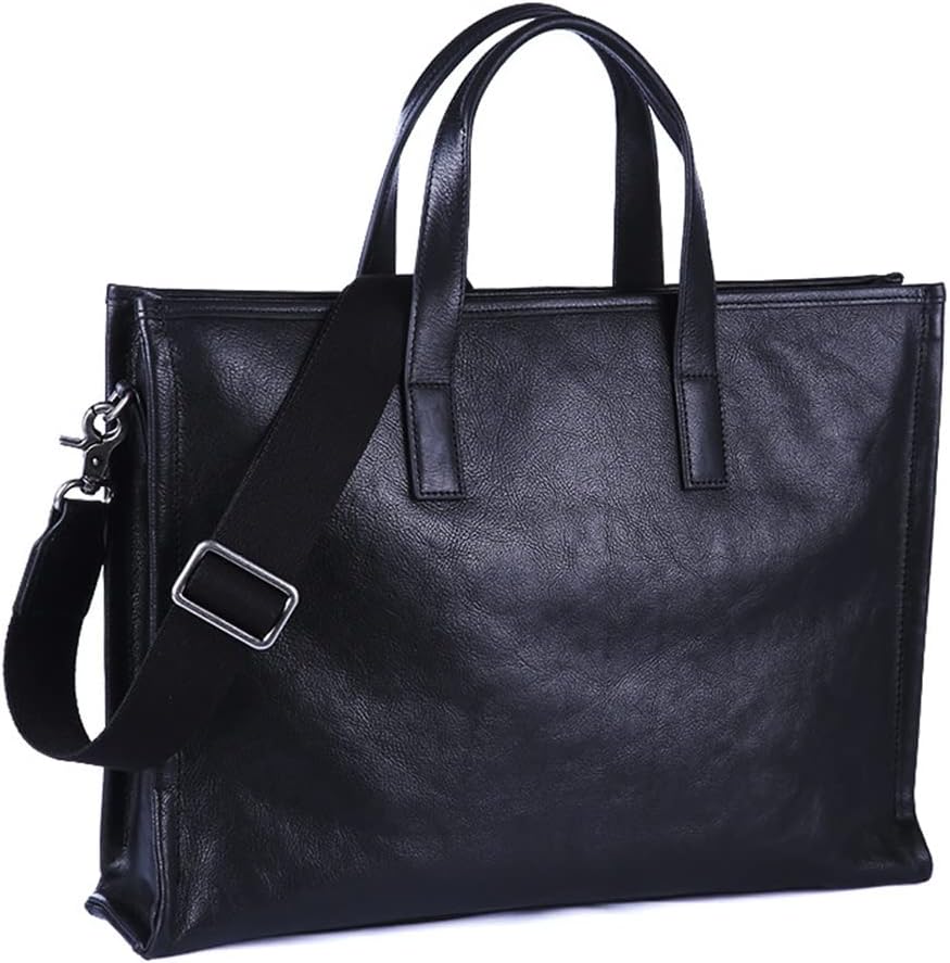 Casual Handbag Men's Business Briefcase Horizontal Paragraph Of Cowhide Soft Leather Shoulder Crossbody Bag