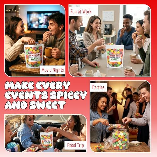 Spice Gum Drops Candy Assorted bolsa resellable 16 oz miniatura 6