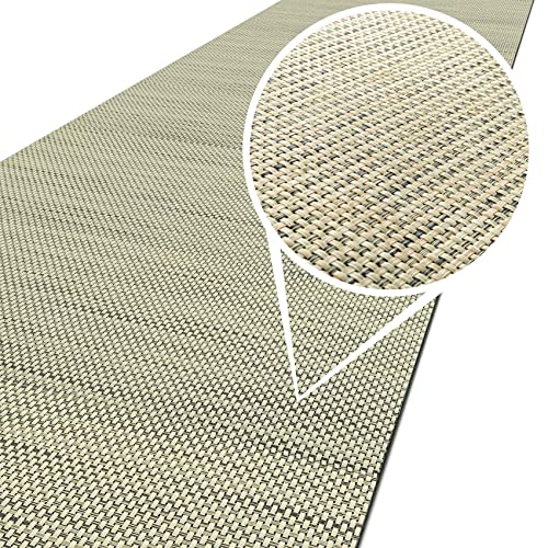ANRO Läufer In-/Outdoor Teppich wasserfest Balkon Teppich auch für Balkon und Terasse Flur Bodenmatte wetterfest Dune Abwaschbar 100 x 50cm