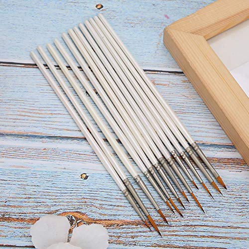 Pincel de nylon, caneta de desenho de 12 unidades, ferramentas de pintura para artistas Pintura a ól