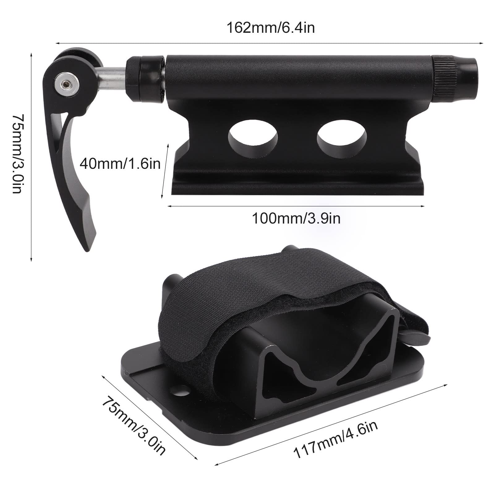 Portabici Auto Tetto, Supporto Forcella per Bicicletta,Versatile Supporto per Bici con Clip Fissa,Supporto per Ruota Anteriore per Bicicletta a Sgancio Rapido (Nero)