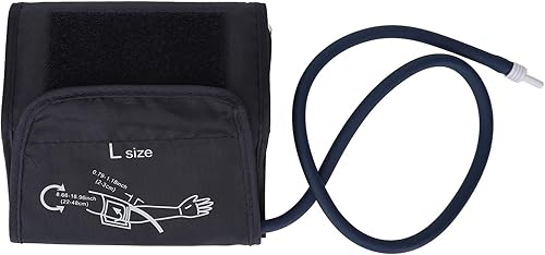 Dioche Brazalete grande de presión arterial con conector, accesorios para aparatos de presión arterial para brazos grandes, brazalete alargado de