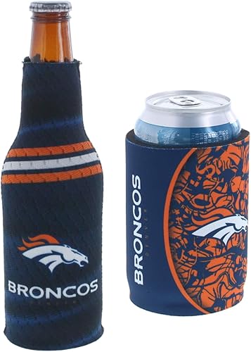 Miniatura 96 de Soporte aislante para latas y botellas de fútbol, hielera Huggie (escudo verde de Nueva York/logotipo (Jets)