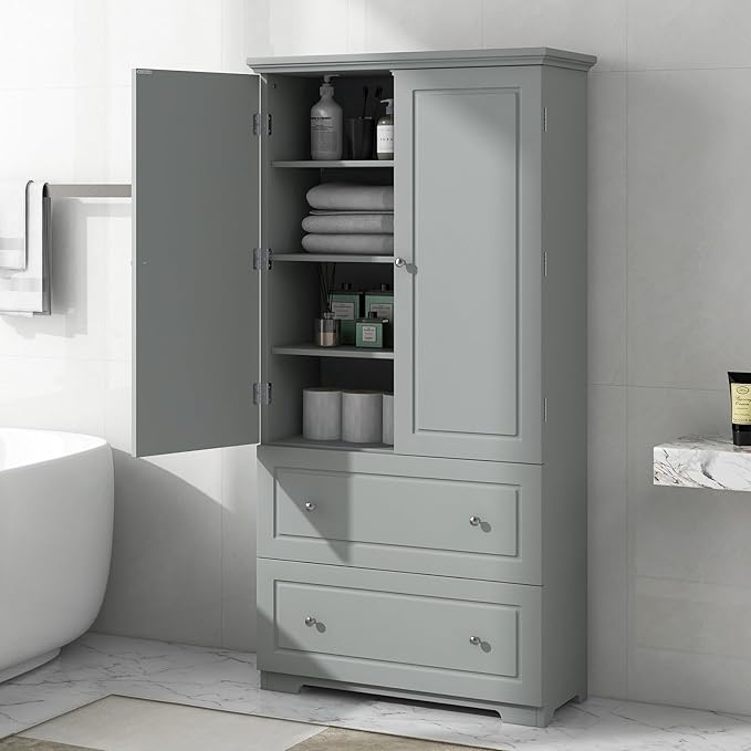 62'' Tall and Wide Bathroom Storage Freestanding