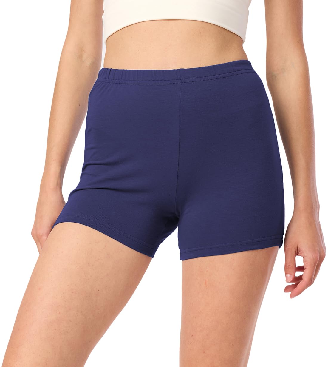 Merry Style Kurze Hose Damen Radlerhose leicht und bequem Hotpants eng Boxershorts aus Baumwolle Sommer Kleidung Damen MS10-392
