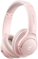 soundcore Q20i da Anker, Fone de Ouvido Bluetooth com Cancelamento de Ruído Híbrido Ativo, Headphone Sem Fio, 60h Bateria, Áudio Hi-Res, Graves Potentes, App Personalização, Modo Transparência, Rosa