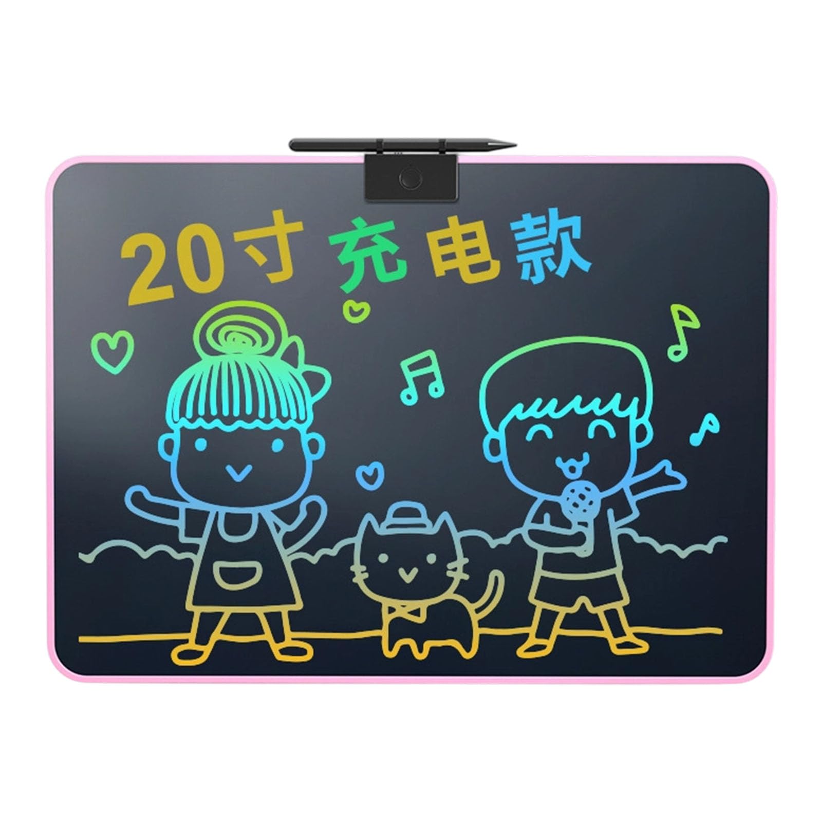 Tablet da disegno ricaricabile da 16,5 pollici con schermo LCD per bambini leggero portatile USB ricarica bordo da disegno per bambini lavagna ricaricabile LCD