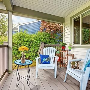 VCUTEKA Patio Side Table Outdoor Accent Table Bistro Coffee Table Plant End Table Small Porch Table Indoor Round Glass Balcony Plant Table Stands Sea Turtle VCUTEKA Patio Side Table Outdoor Accent Table Bistro Coffee Table Plant End Table Small Porch Table Indoor Round Glass Balcony Plant Table Stands Sea Turtle