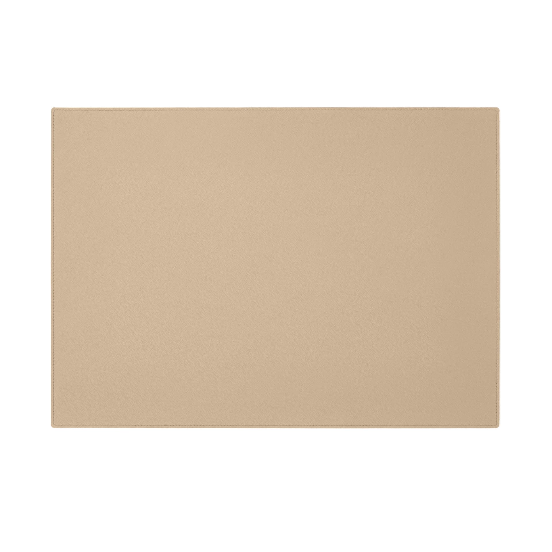 Eglooh - Palladio - Desk Mat for Office Made of Fine Real Leather Beige - Desk Pad cm 50x35 - Large Mouse Pad with Handmade Stitchings and Non-Slip Bottom - Made in Italy — image 1