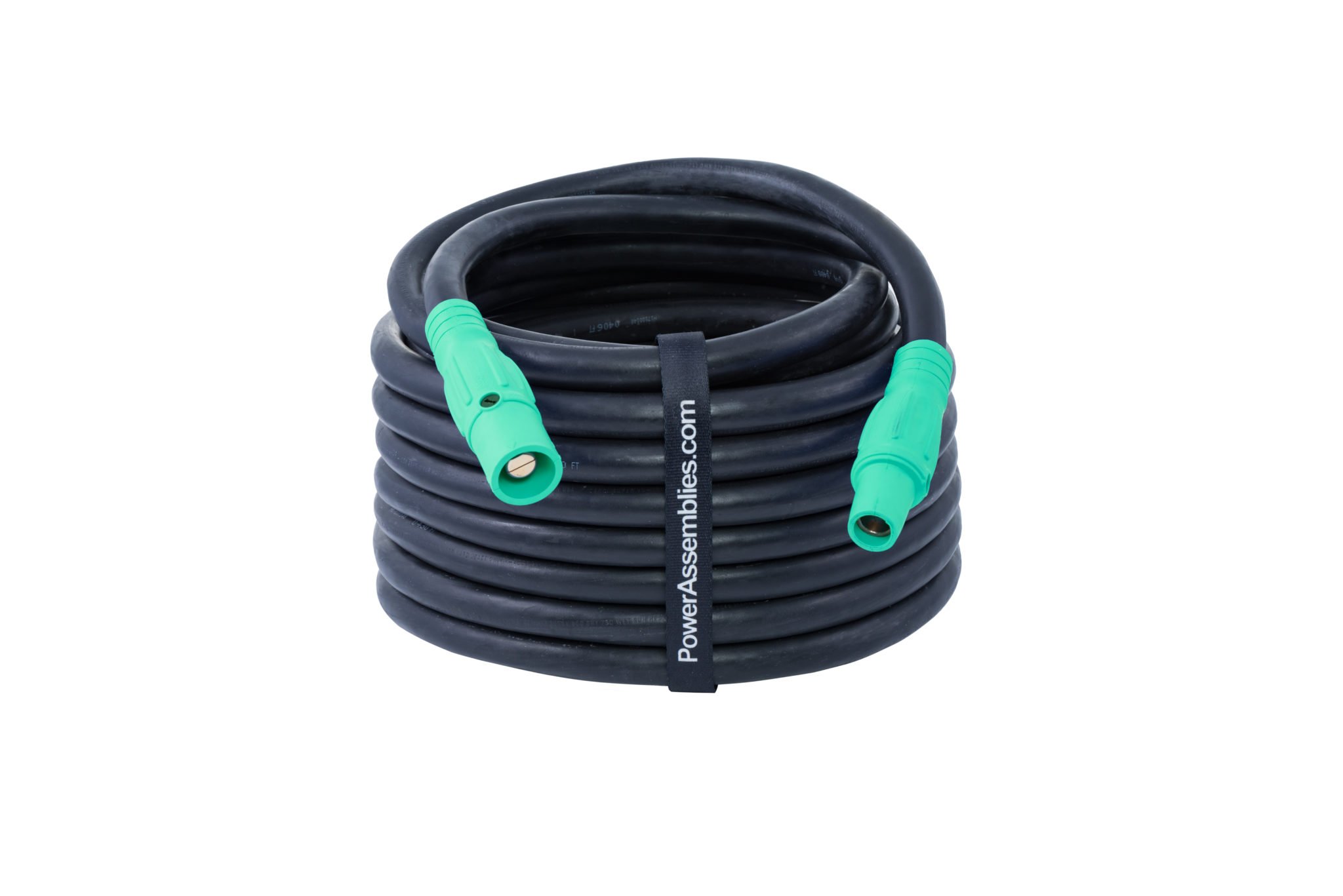 Power Assemblies 4/0 AWG Green Type SC Entertainment & Stage Lighting Cable Rated for 400 Amps, Male/Female Series 16 Camlocks, 25 Foot Cord