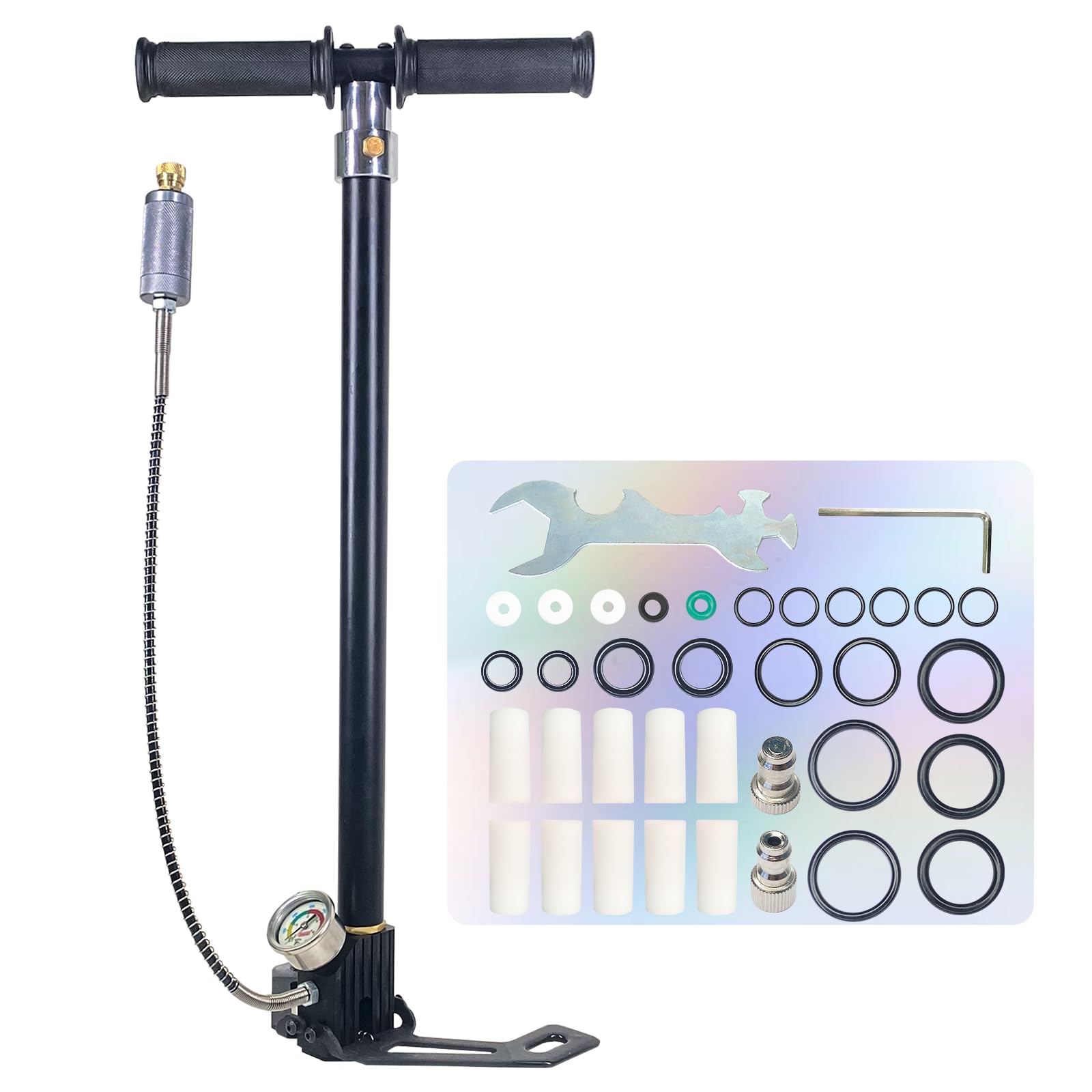 PCP Air Pump High Pressure Hand Pump 4500Psi 4 Stage Airgun Pump 30MPA Air Rifle Filling Stirrup Pump