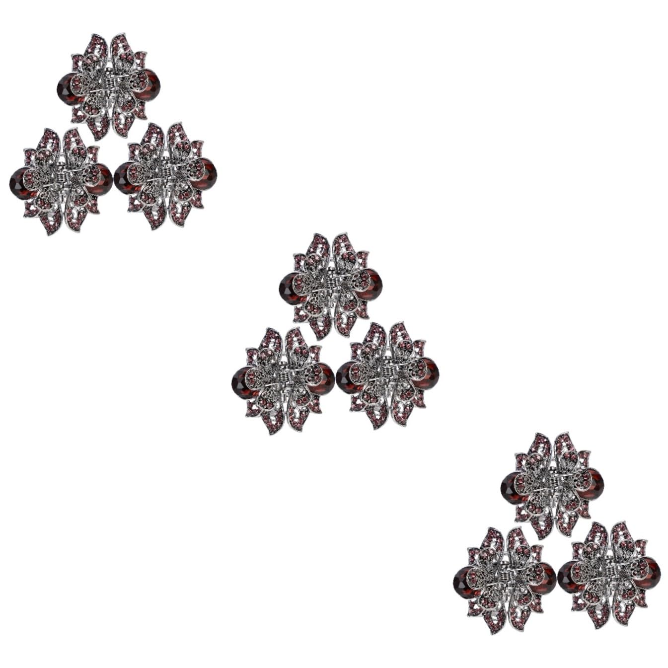 POPETPOP 9piezas De Pelo De Aleación De Zinc Para Mujer Clip Decorativo De Flores Horquillas De Pelo Huecas Accesorios De Moda Para Especiales