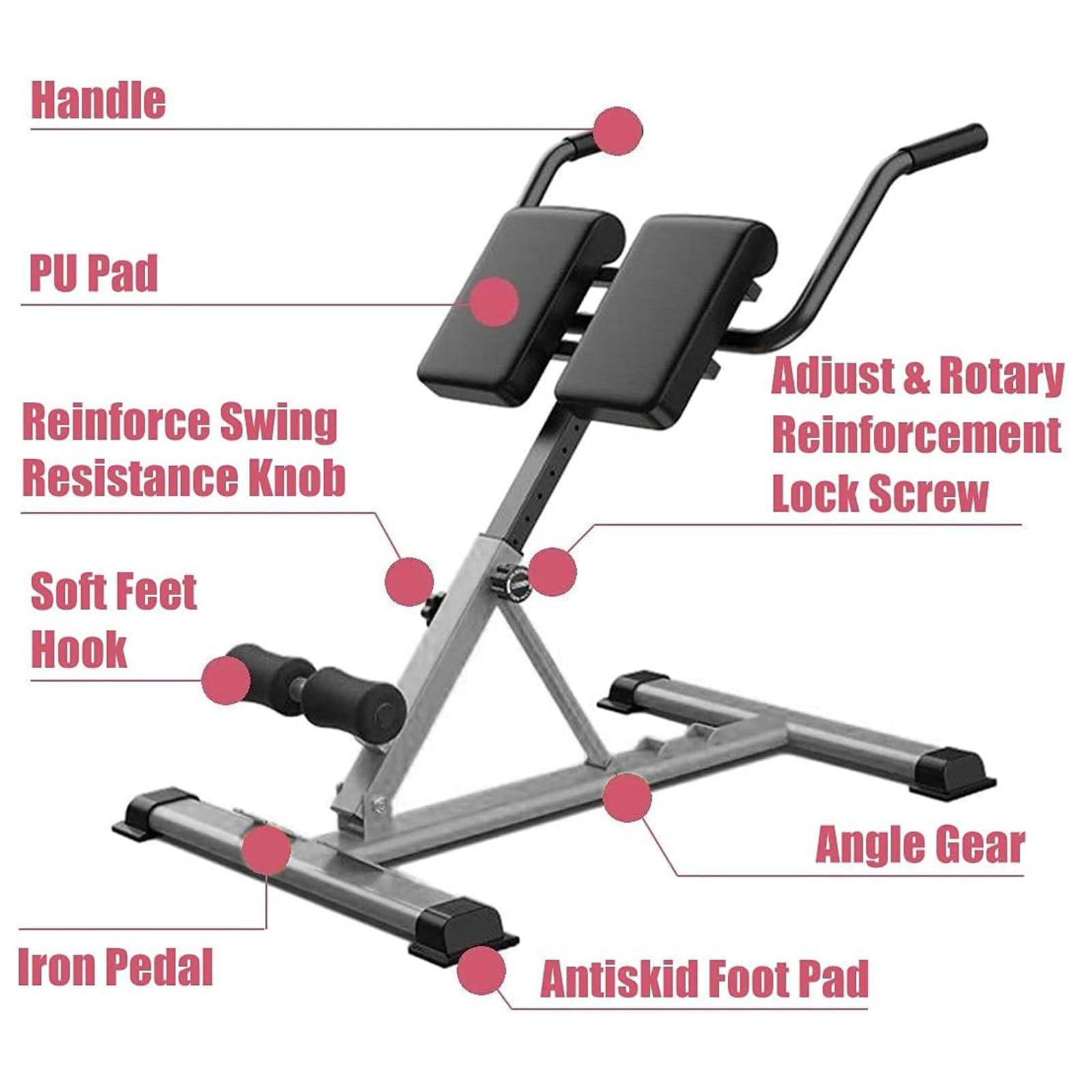 Amazon.co.jp: ジムベンチ ハイパーエクステンションベンチ ローマン