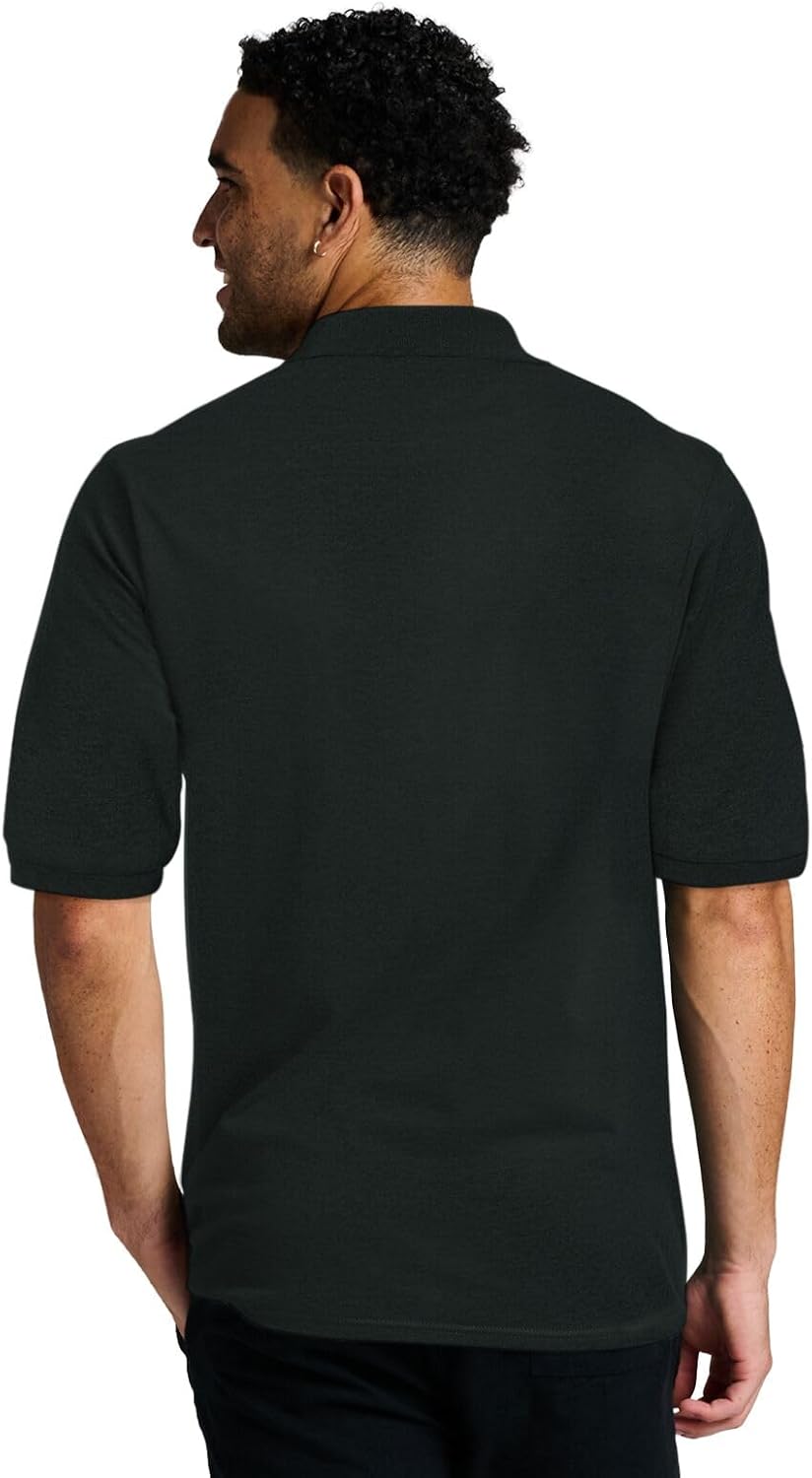 Jerzees Mens Men's Short Sleeve Polo Shirts, Cotton Blend, Two Button Closure, Regular Fit, Sizes S-5x - Image 3