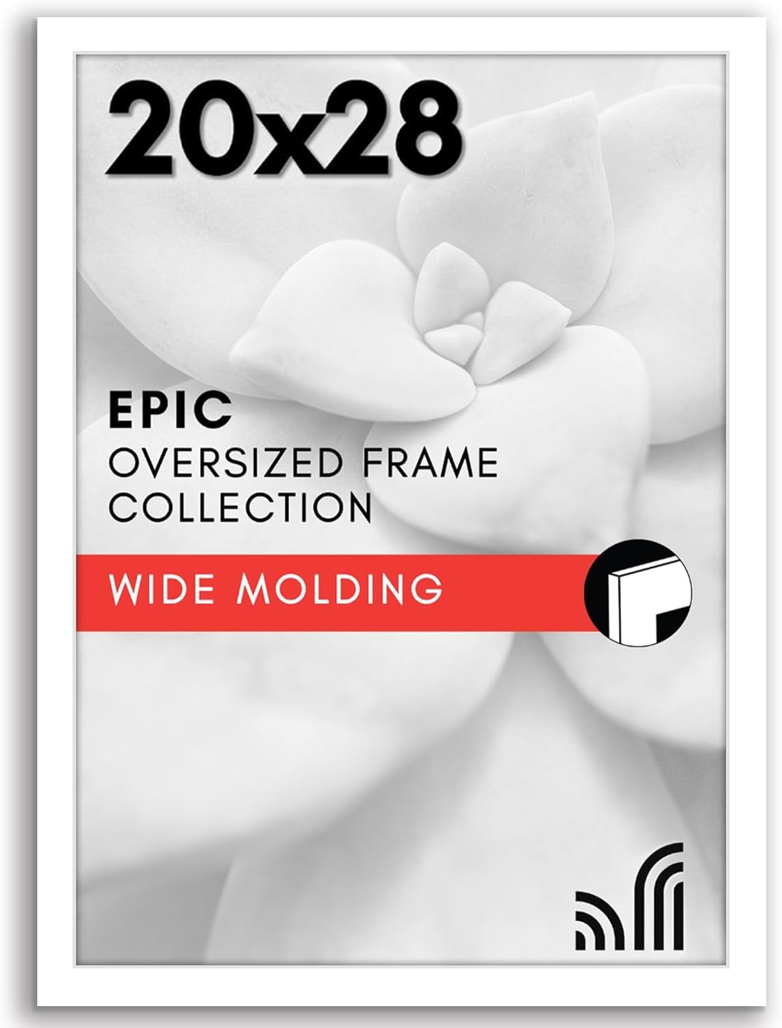 Americanflat 20x28 Poster Frame - Engineered Wood - White