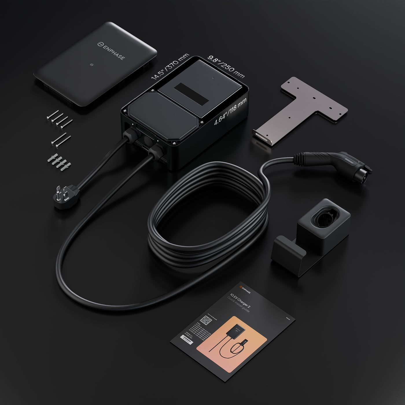 Enphase IQ EV Charger 2 | 40A Smart Level 2 Charger (up to 9.6 kW, 240 V) | Wi-Fi + Bluetooth | NEMA 14-50 Plug | UL Certified | 25 ft Cable | J1772 | Indoor/Outdoor