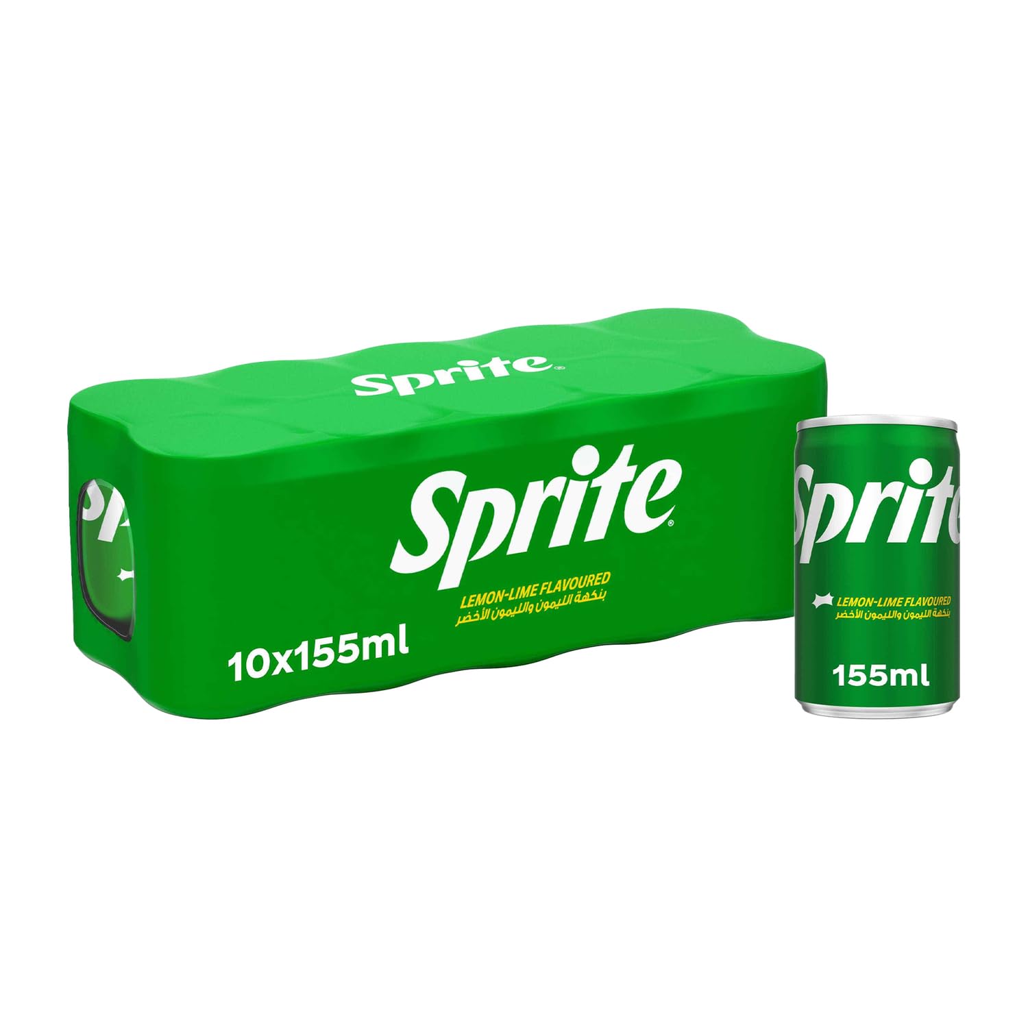 SpriteLemon-Lime Flavoured Can Value Pack, 10 x 155 ml