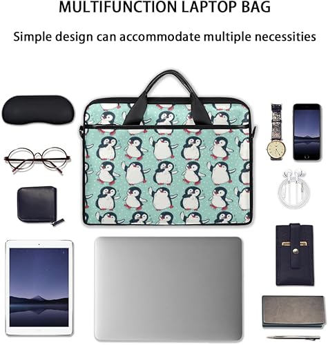 Miniatura 7 de Cute Penguin Laptop bag - with padded shoulder straps,suitable for 13-15 inch laptops,men's and women's multi compartment laptop cases,suitable for