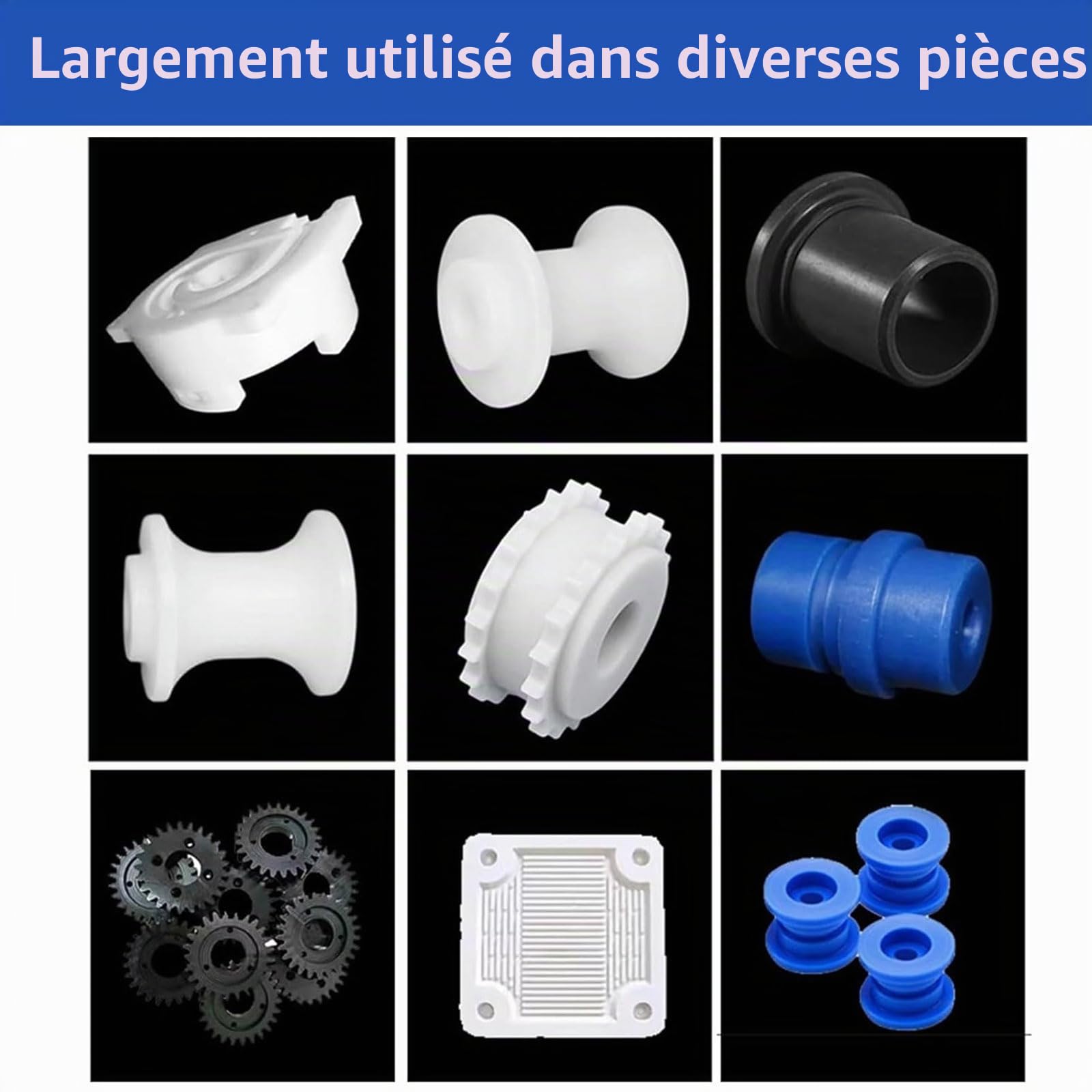Lot de 2 Barres Rondes en Nylon PA6 500mm Blanc OD20–40mm Tige Plastique Pleine Barre Nylon d'Ingénierie pour Usinage CNC et Modélisme DIY,35mm