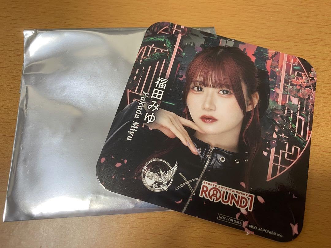 NEO JAPONISM 福田みゆ ROUND-1コラボコースター Coaster Miyu Fukuda (uniform) original coaster 