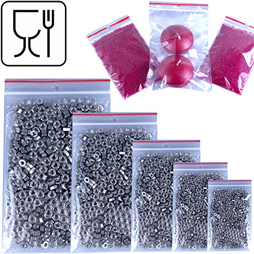 99 Impresión Cierre Bolsa 40 x 60 mm cierre Bolsa 50µm Zip FolderSys Bolsa 80x120