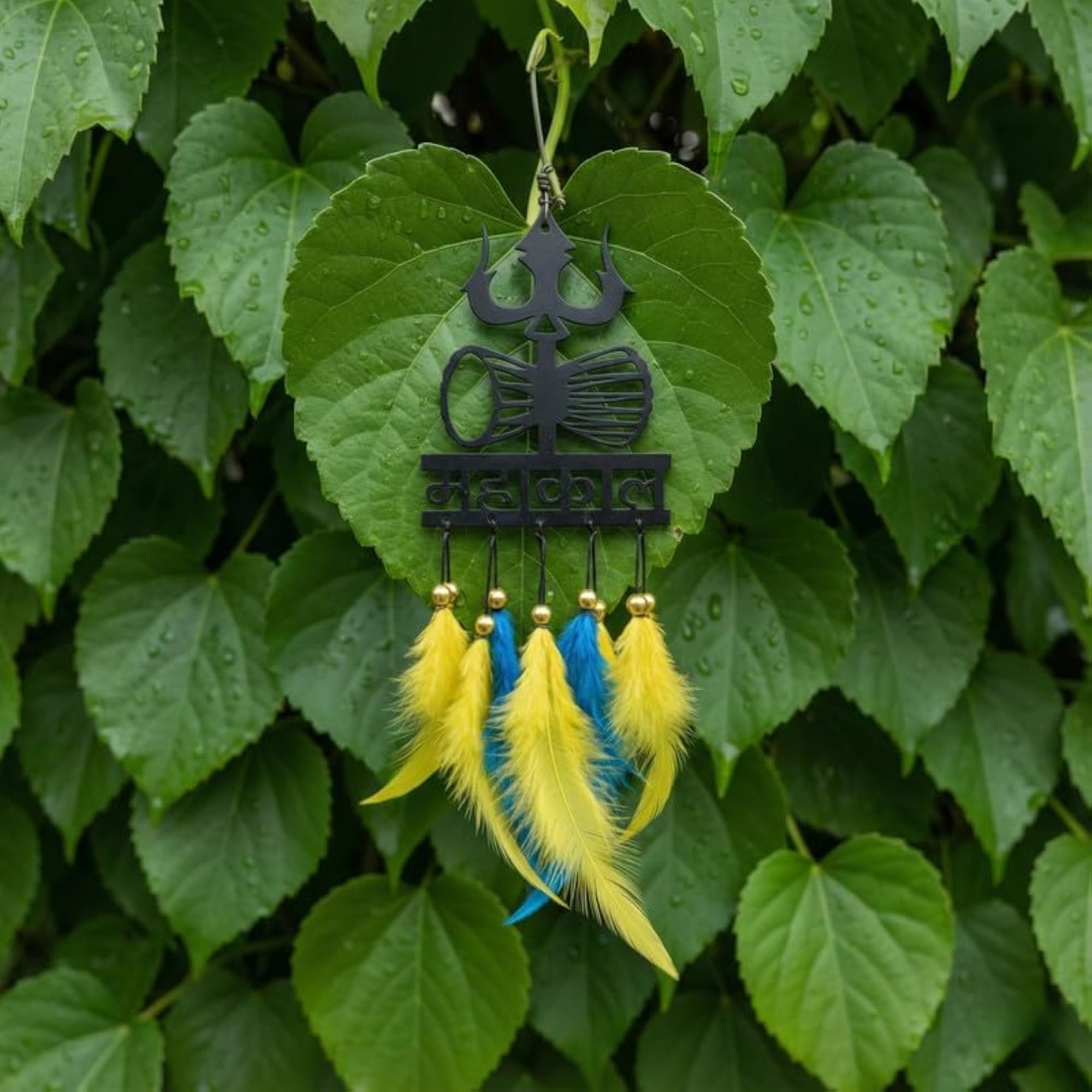 Dream Catcher with Mahakal Feather for Car Dashboard