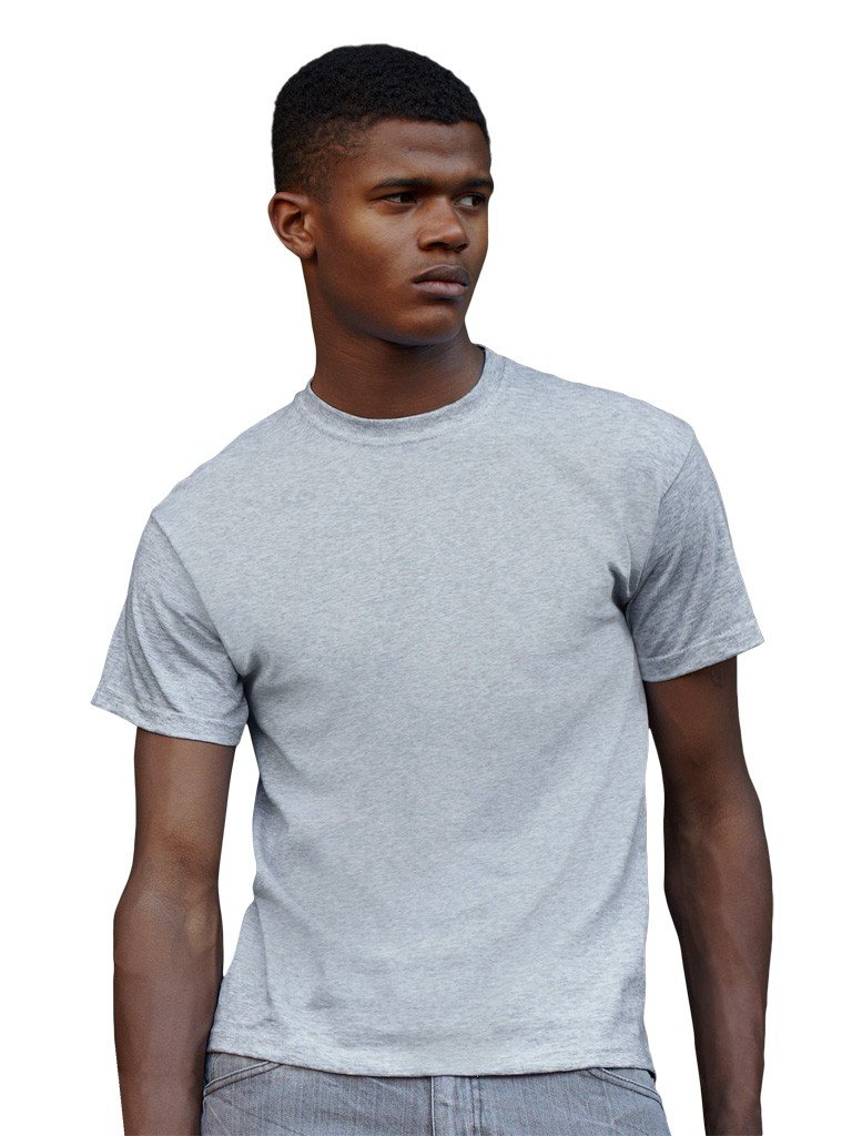 Fruit Of The Loom Men's Heather Grey Original T. T-Shirt, XX-Large