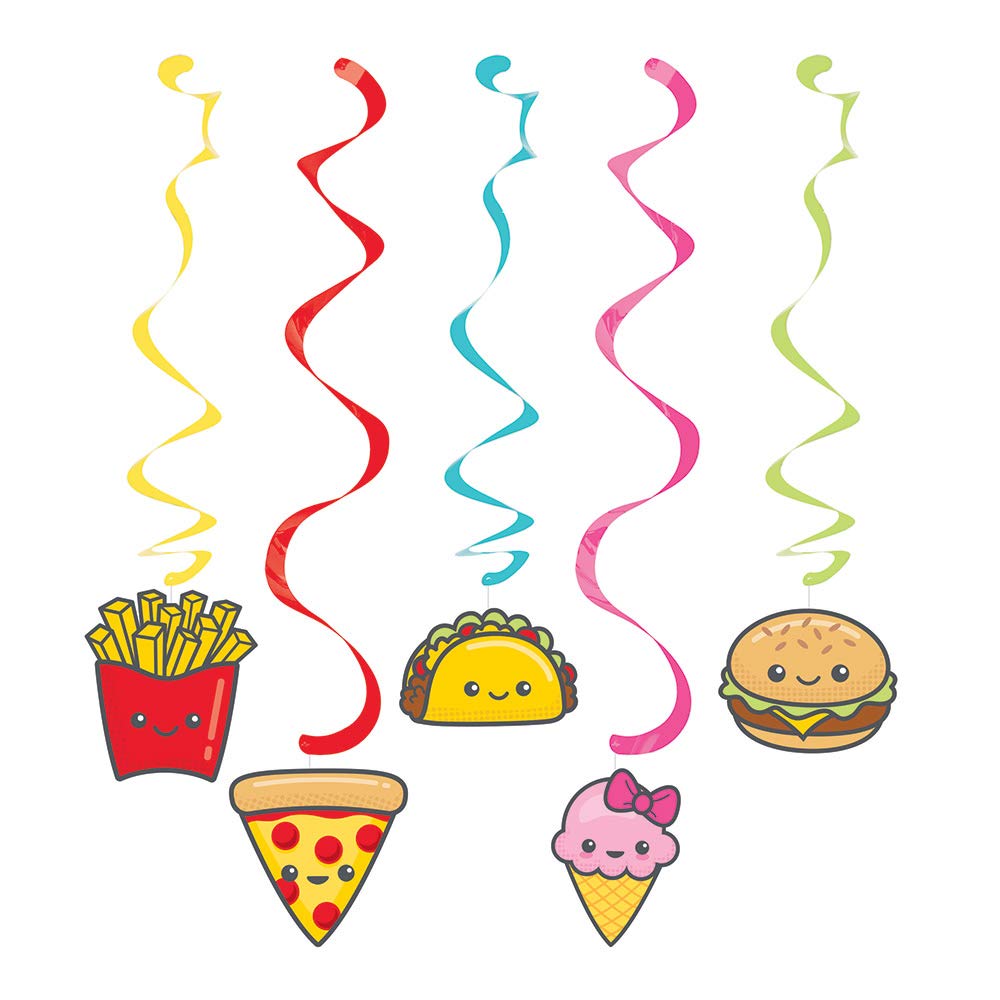 Creative ConvertingJunk Food Fun Dizzy Danglers Foil Decorations 30 Pieces Set
