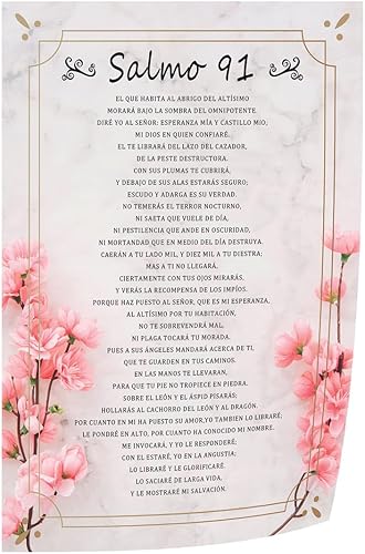 Salmo 91 En Español Para Pared Poster Cuadros Para Dormitorios Poesía Biblia Española Verso De La Bi Pintura en lienzo Pósters e impresiones