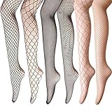 ANDIBEIQI 6 Pares Medias de Rejilla de Red Calcetines de Rejilla para Mujer Fishnet Tights Talla única