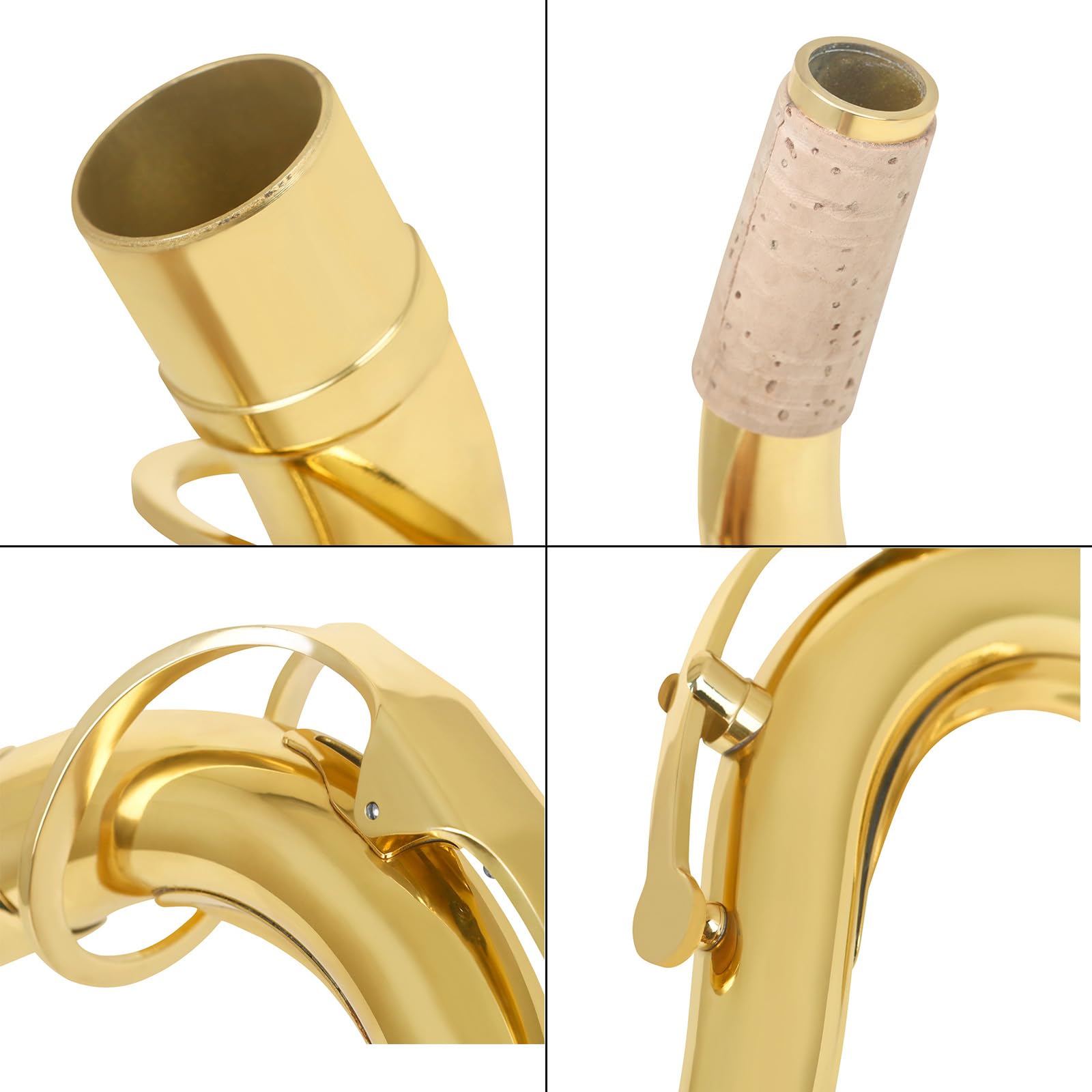 Boquilla de latón de 28 mm para saxofón con corcho suave, perfecto para músicos y estudiantes, para el cuello de saxofón de amigos
