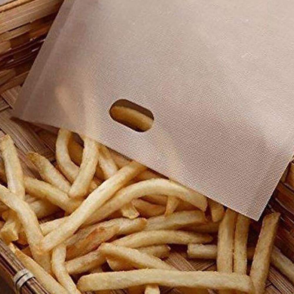 10 sztuk nieprzywierających torebek na toster, wielokrotnego użytku, na toster, wypieki, pizzę, grillowane kanapki do sera, 17 x 19 cm