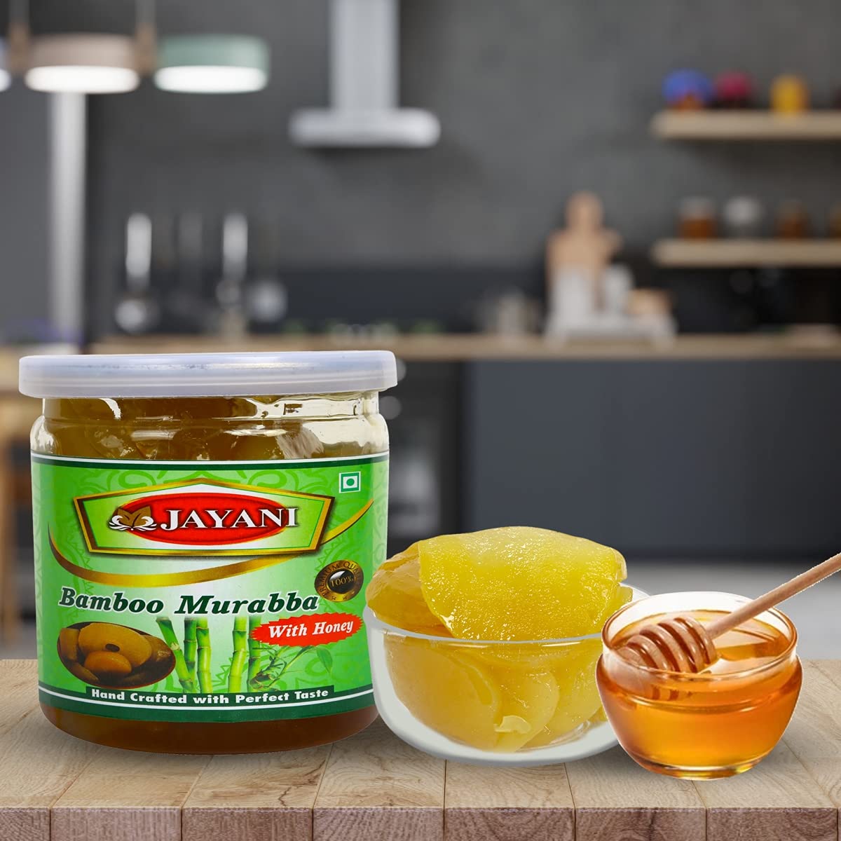Jayani Homemade Bamboo Murabba with Raw Forest Honey Combo Pack - Bans Ka Murabba 350 Gm Pack of 2, Bamboo Shoots Murabba, Pure Raw Forest Honey