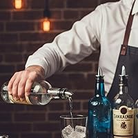 Vista 2 de Soro Essentials - Juego de 12 vertedores de botellas de plástico cromado, sin cuello, para botellas de alcohol a prueba de fugas, sin goteo ni