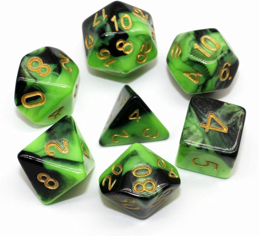 quality merchandise Black HD DICE DND Polyhedral Game Dice Set for