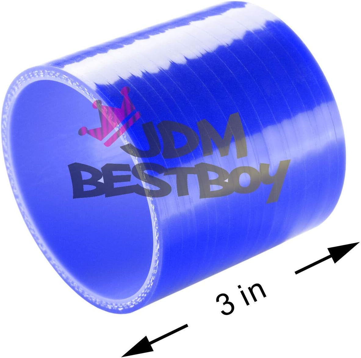 JDMBESTBOY 4" Purple Short Ram Cold Air Intake Turbo Horn Aluminum Alloy Velocity Stack Adapter Kit with Silicone Hose