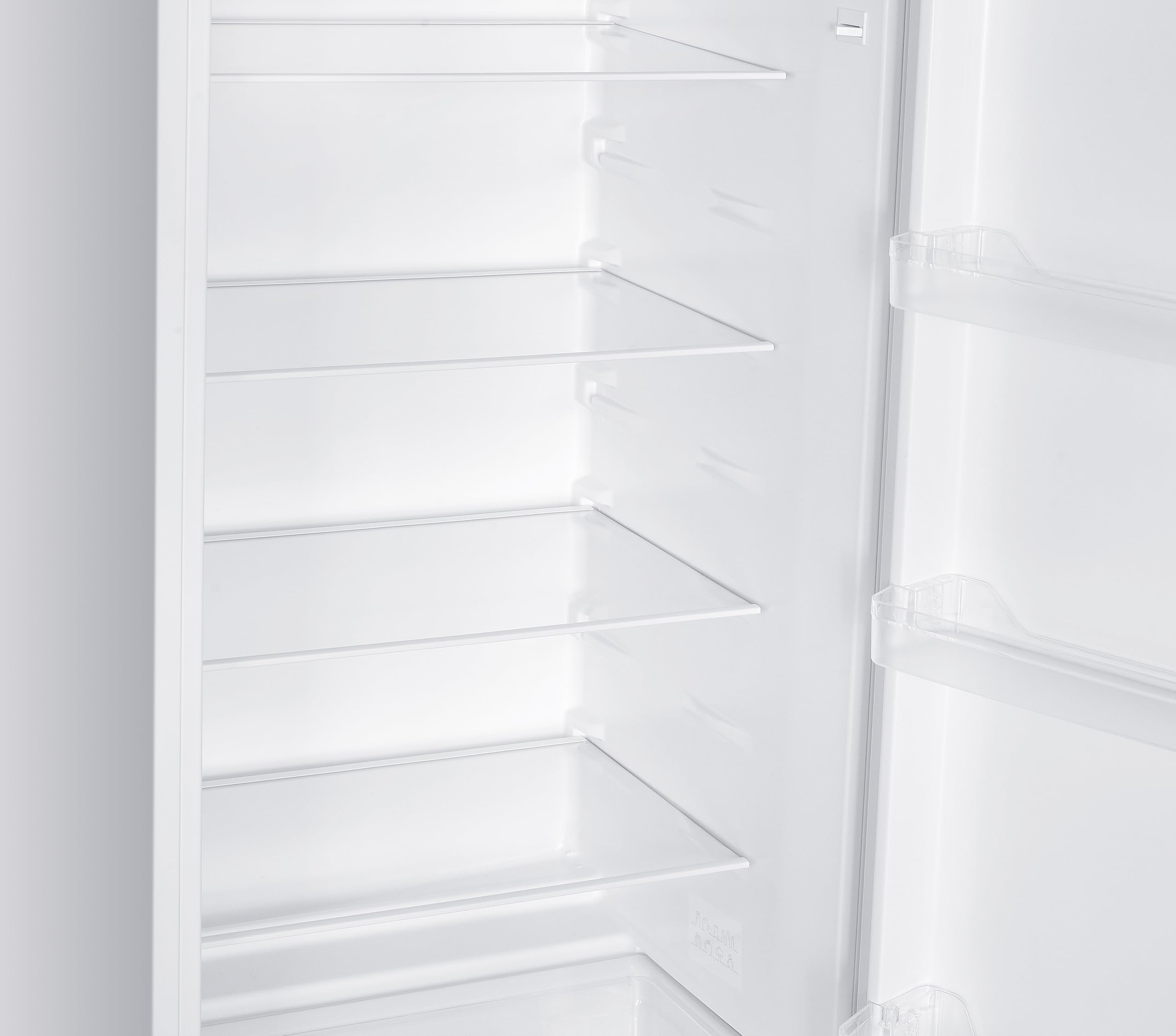 homeX CS2422E-W Kühlschrank ohne Gefrierfach groß 242 Liter freistehend | Vollraumkühlschrank, leiser Standkühlschrank, Fridge, Getränkekühlschrank, 5 Ablagen, LED-Beleuchtung, 143 cm hoch, weiß
