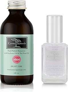 Two in One Base Coat Top Coat â€“ Nail Polish Clear with Amazing Nail Polish Remover Tea Tree Oil Based Formula moisturize and Nourish Nails