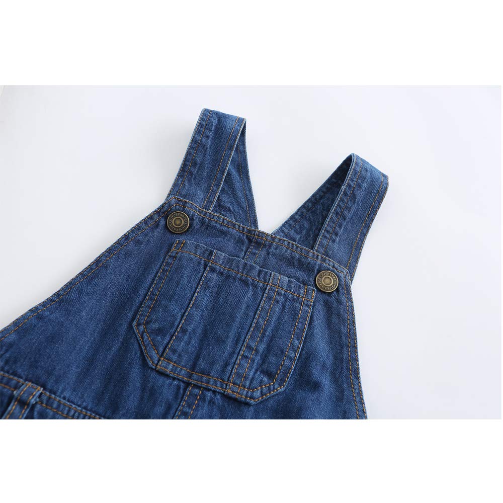 Grandwish salopette bambini tuta blu denim per ragazze ragazzi 2 anni-10 anni