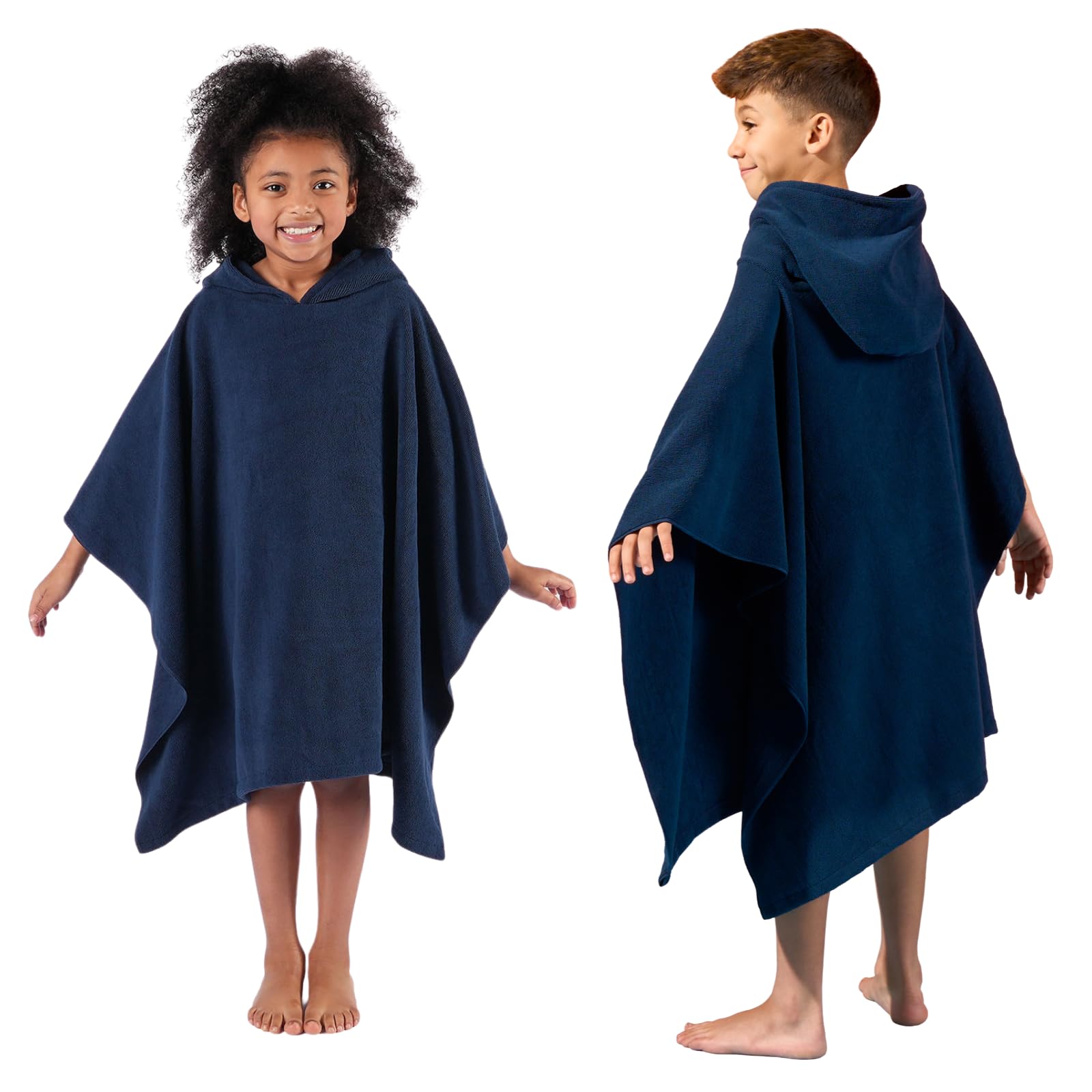 OHS Poncho Towel Childrens Absorbent Hood Quick Drying Beach Robe from B&Q