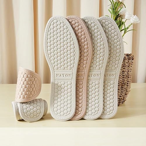 Miniatura 6 de 6 pares de plantillas transpirables, plantilla de repuesto fina y suave, cómodas plantillas de espuma de algodón de doble capa, inserción de zapatos