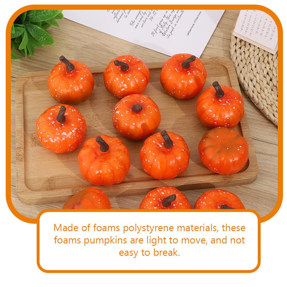 ifundom 18pezzi Zucche Artificiali per Decorazioni di Halloween Realizzate in Polistirolo Espanso Piccole Zucche Decorative per Autunno e Feste