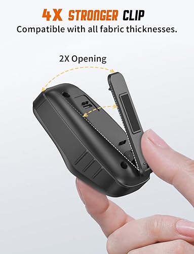 Miniatura 7 de Altavoz Bluetooth portátil, mini altavoz con clip, altavoz portátil inalámbrico con micrófono integrado, llamadas manos libres, regalos de artilugio