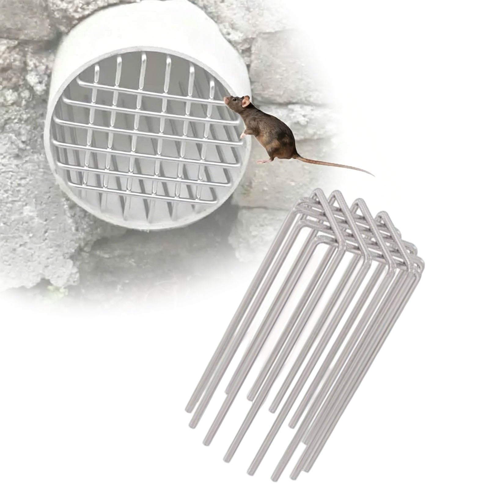 Anti Rat Drain Cover, Drain Pipe Cover and Drain Cover Mesh, Prevents Kitchen Drain Rodent Entry and Bathroom Hair Clogging, Universal Fit for 4.5 cm x 8 cm Drain Outlets-picture-32